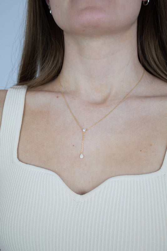 Gold Tear Drop Necklace