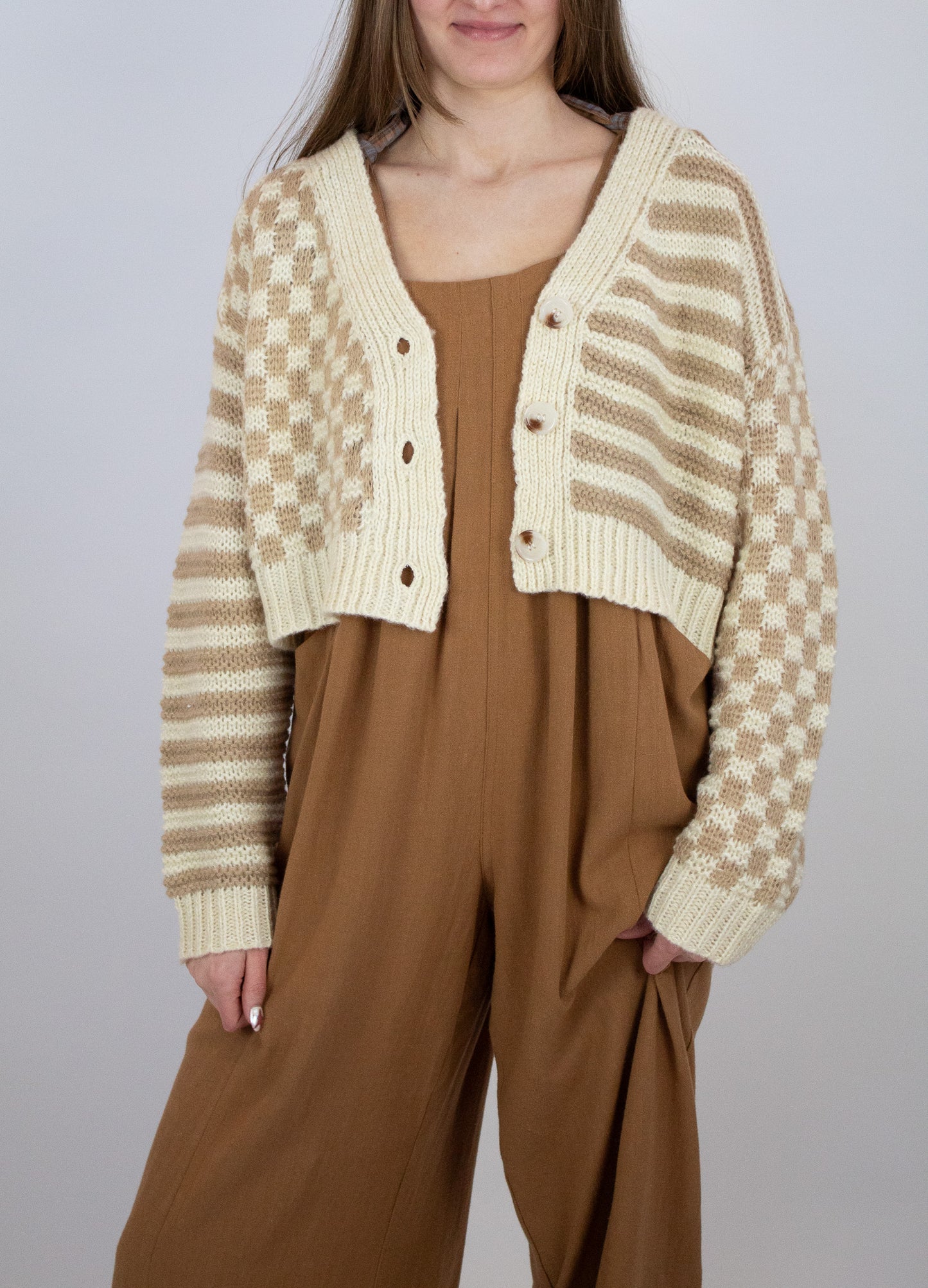 Queens Gambit Cropped Knit Cardigan