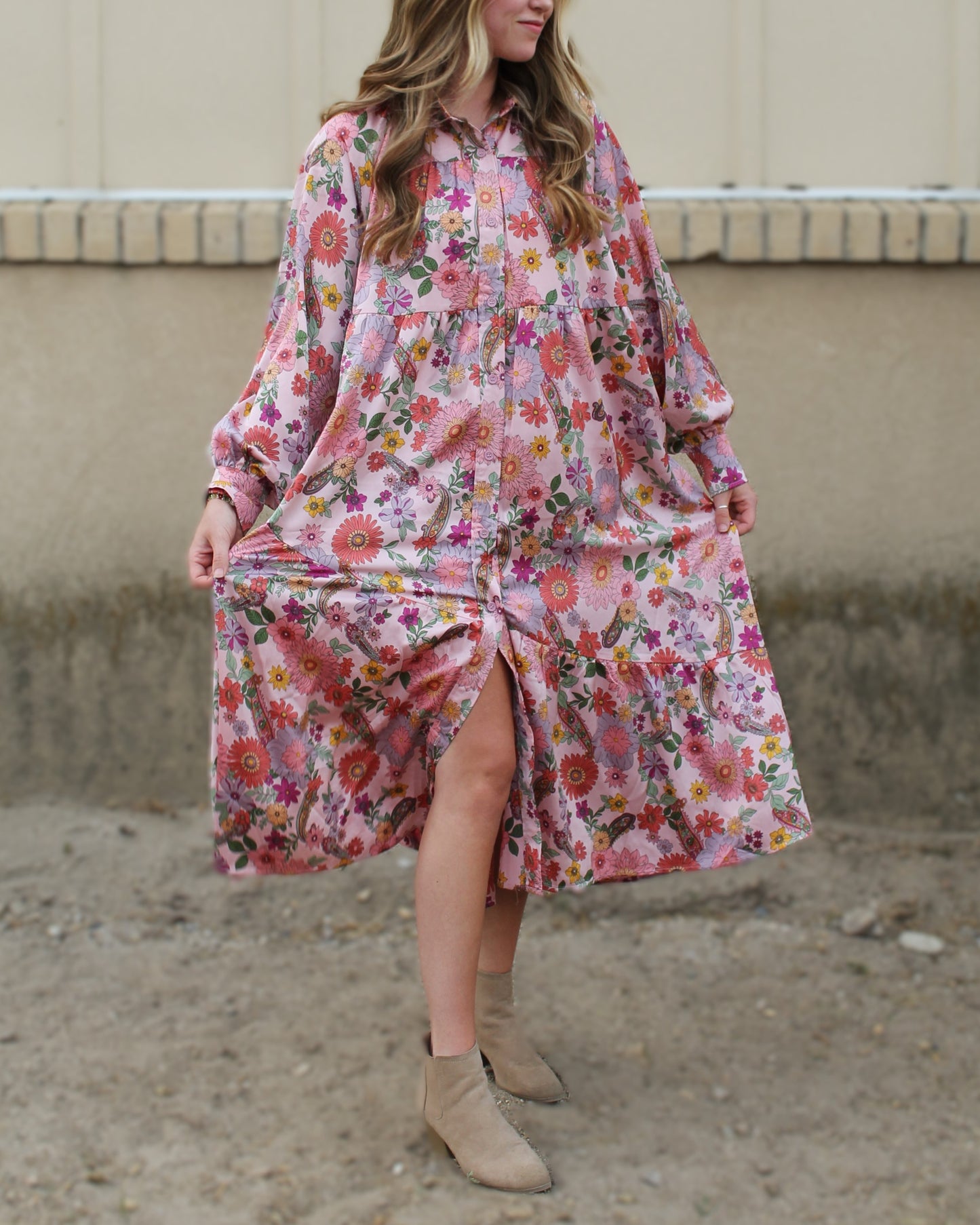 Summer Flowers Midi Dress