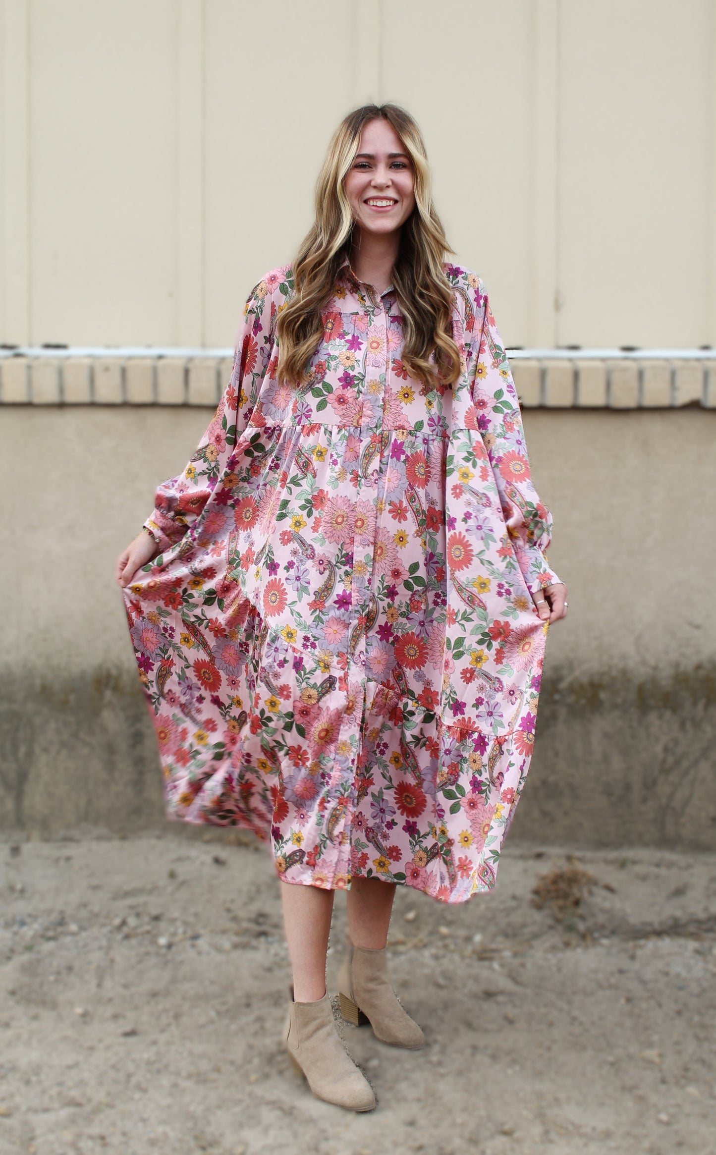 Summer Flowers Midi Dress