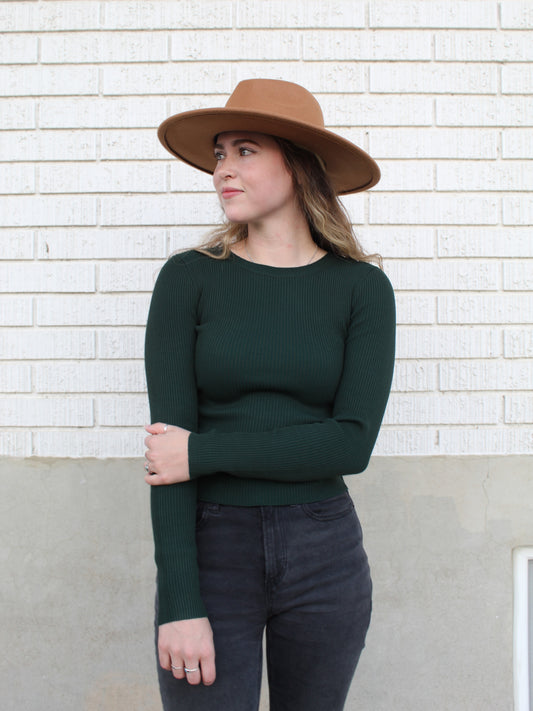 The Austin Sweater in Hunter Green