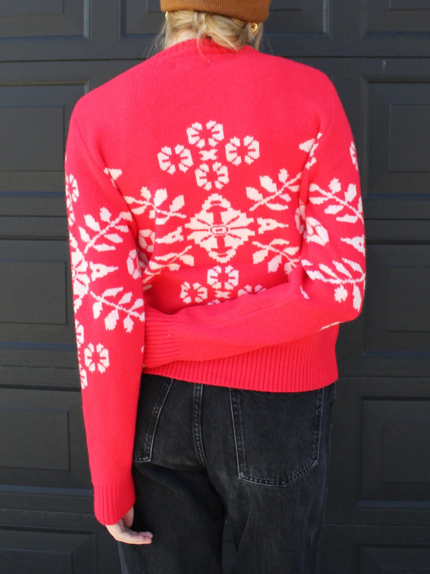 Snowflake Sweater in Red